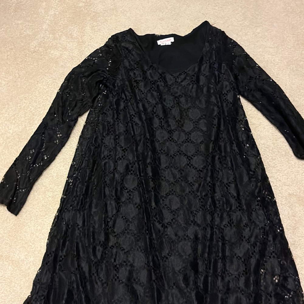 Ingrid & Isabel black lace maternity dress -sz S